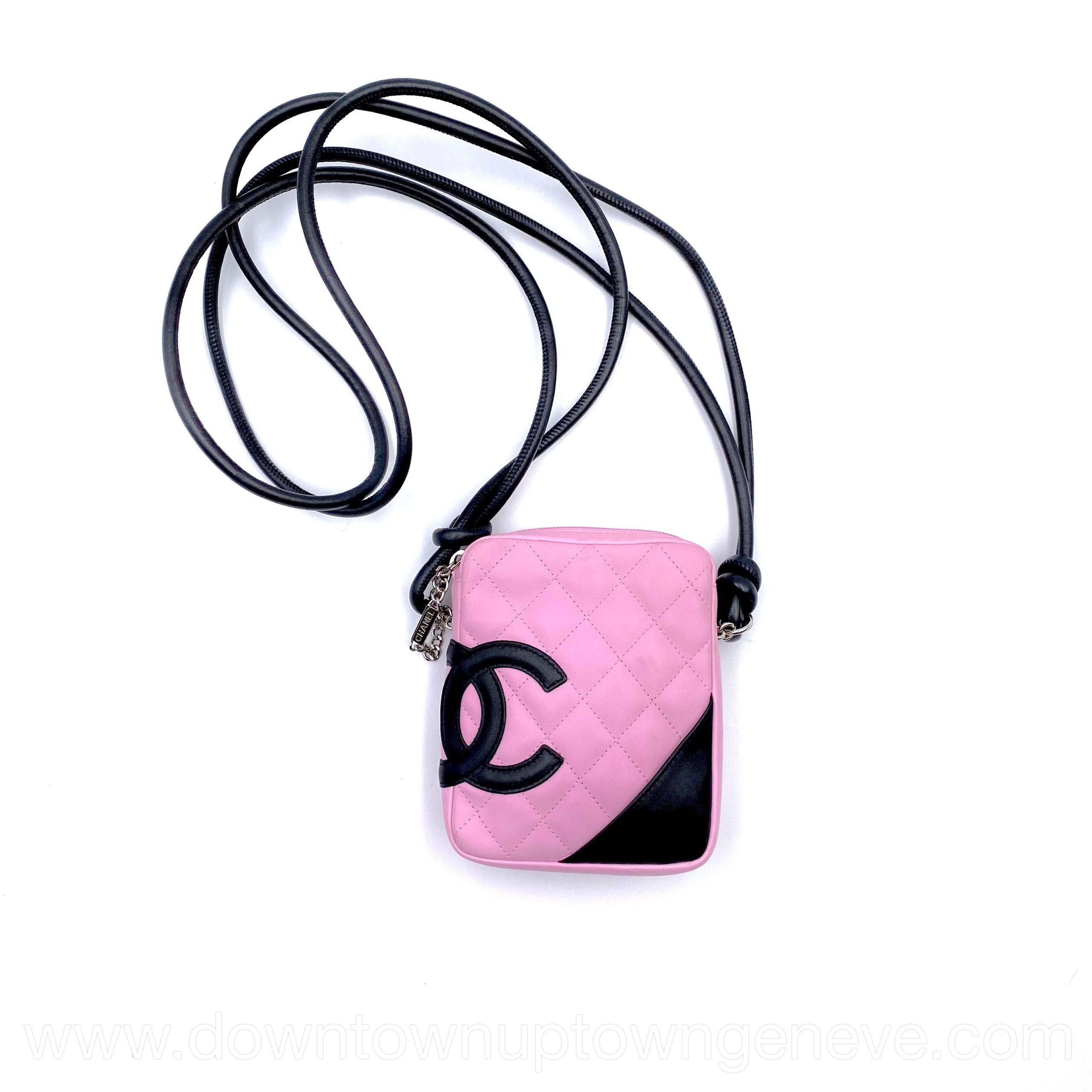 Chanel Cambon mini crossbody bag in pink leather - DOWNTOWN UPTOWN Genève