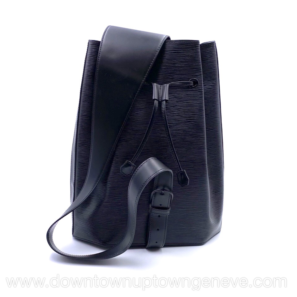 black lv bucket bag