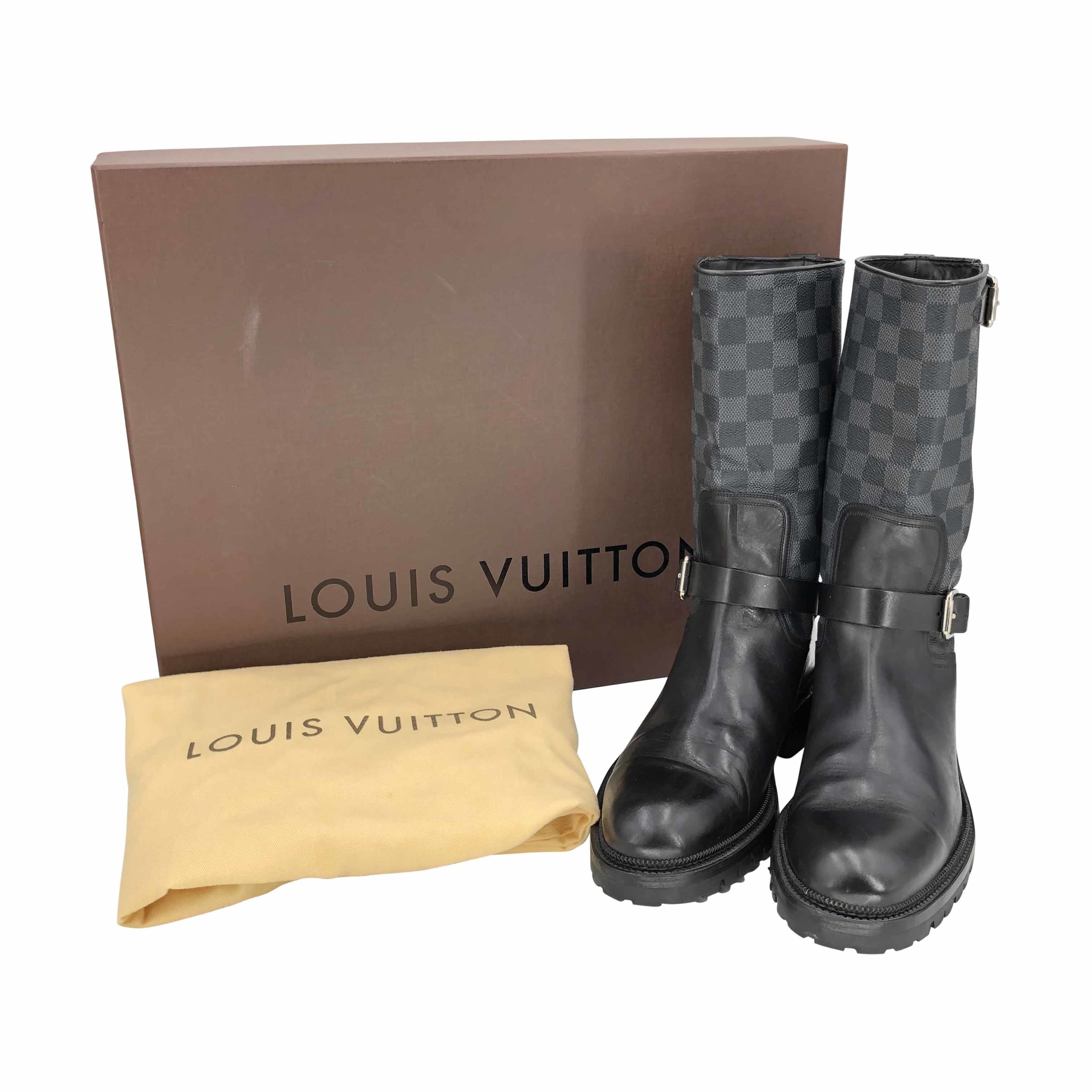 *** Louis Vuitton Biker boots Damier Engineer Boots UK=9-size US = 10 ***