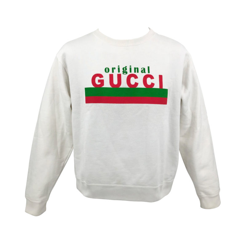 Gucci Original sweater in white cotton DOWNTOWN UPTOWN Geneve