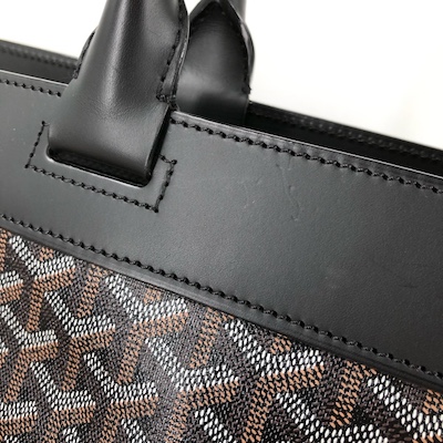 Goyard Bellechasse MM tote bag in canvas print with black leather trim -  DOWNTOWN UPTOWN Genève