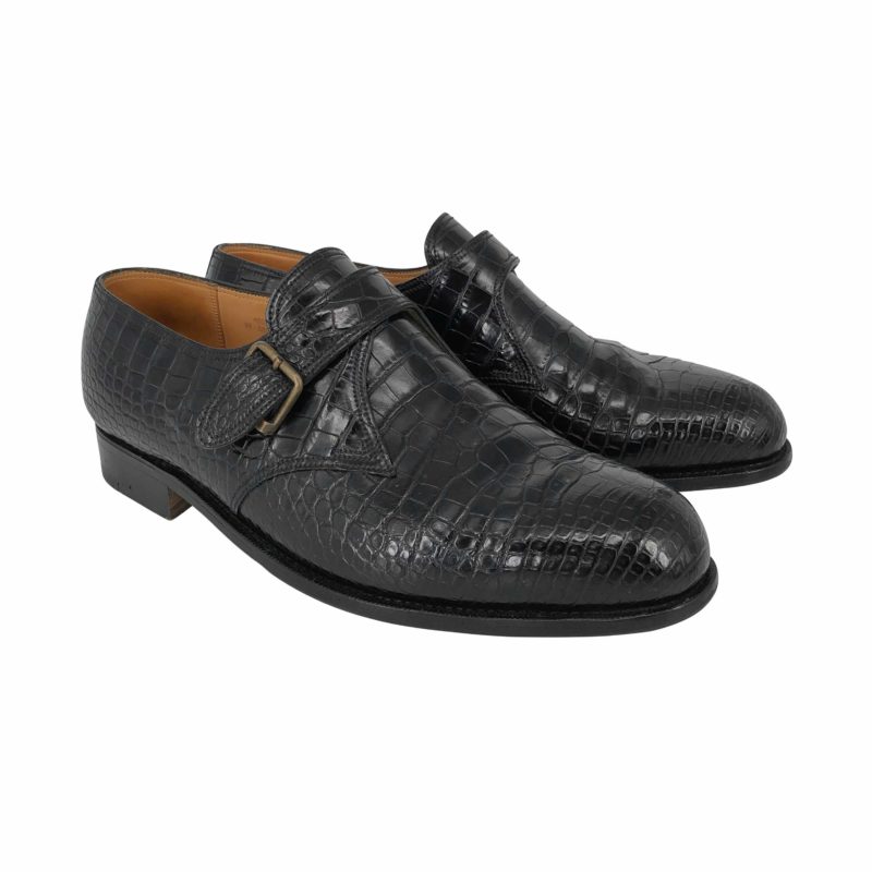 Weston shoes in black crocodile - DOWNTOWN UPTOWN Genève