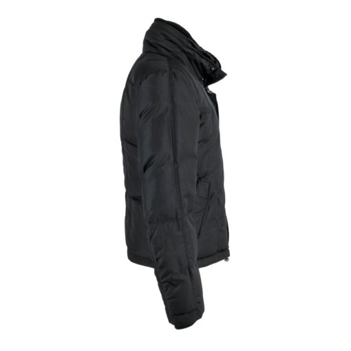 Fendi down jacket in black nylon with shearling collar - Image 3