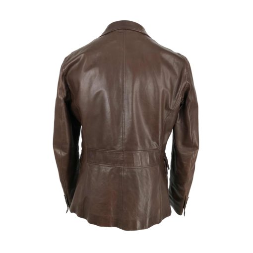 Gucci jacket in brown leather - Image 3