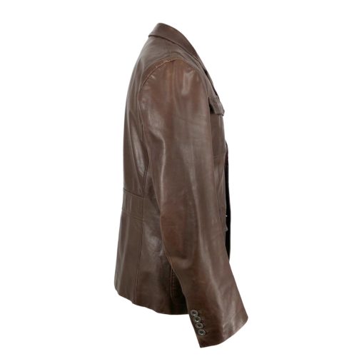 Gucci jacket in brown leather - Image 4