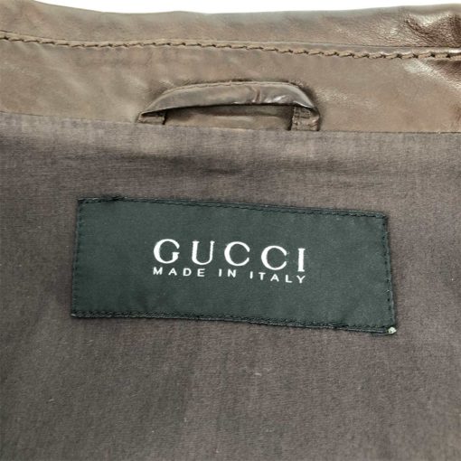 Gucci jacket in brown leather - Image 6