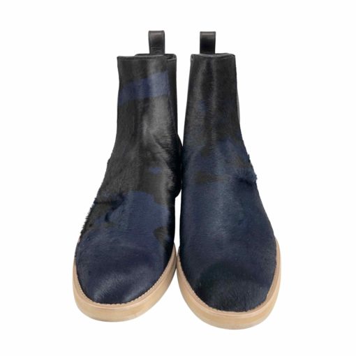 Louis Vuitton Kim Jones RW FW2018 prototype ankle boot in blue/black fur - Image 3