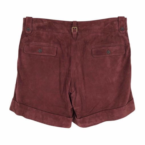 Dolce & Gabbana shorts in burgundy suede - Image 2