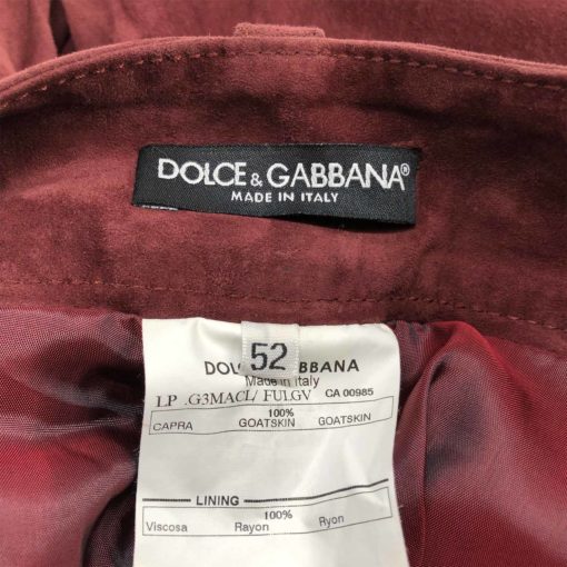 Dolce & Gabbana shorts in burgundy suede - Image 3