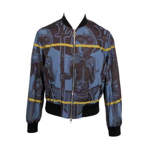 Louis Vuitton jacket in blue and purple nylon with print