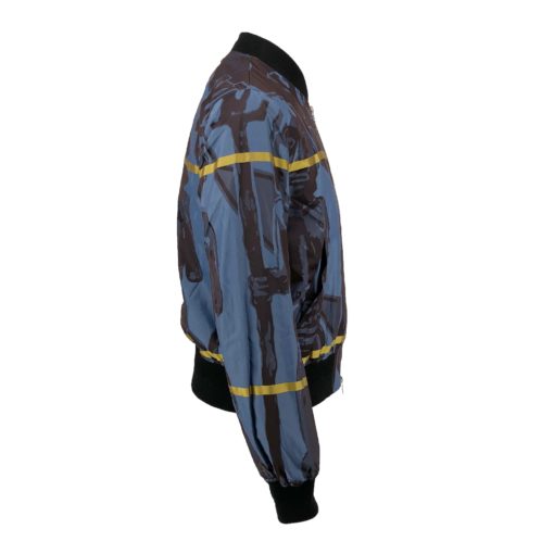 Louis Vuitton jacket in blue and purple nylon with print - Image 3