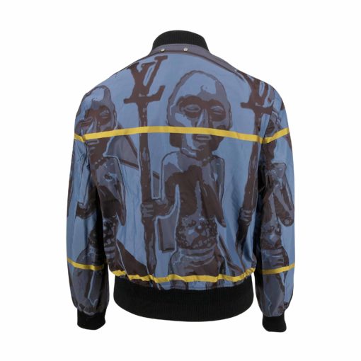 Louis Vuitton jacket in blue and purple nylon with print - Image 2