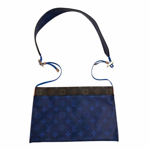 Louis Vuitton 2018 runway bag in brown and blue monogram