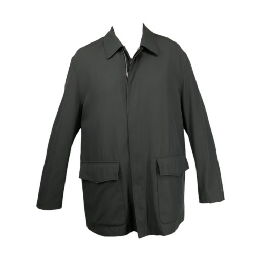 Hermès reversible parka in black cashmere and grey nylon - Image 2